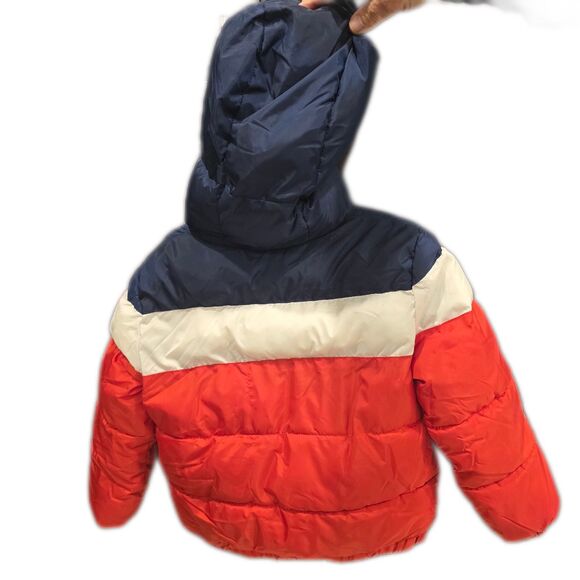 Levi’s Red White Blue Puffer Hooded Coat Jacket Size toddler 4T - Picture 2 of 5